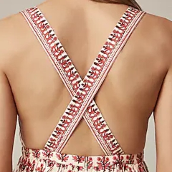 J Crew Dress 8 Apron Red - Picture 3 of 9